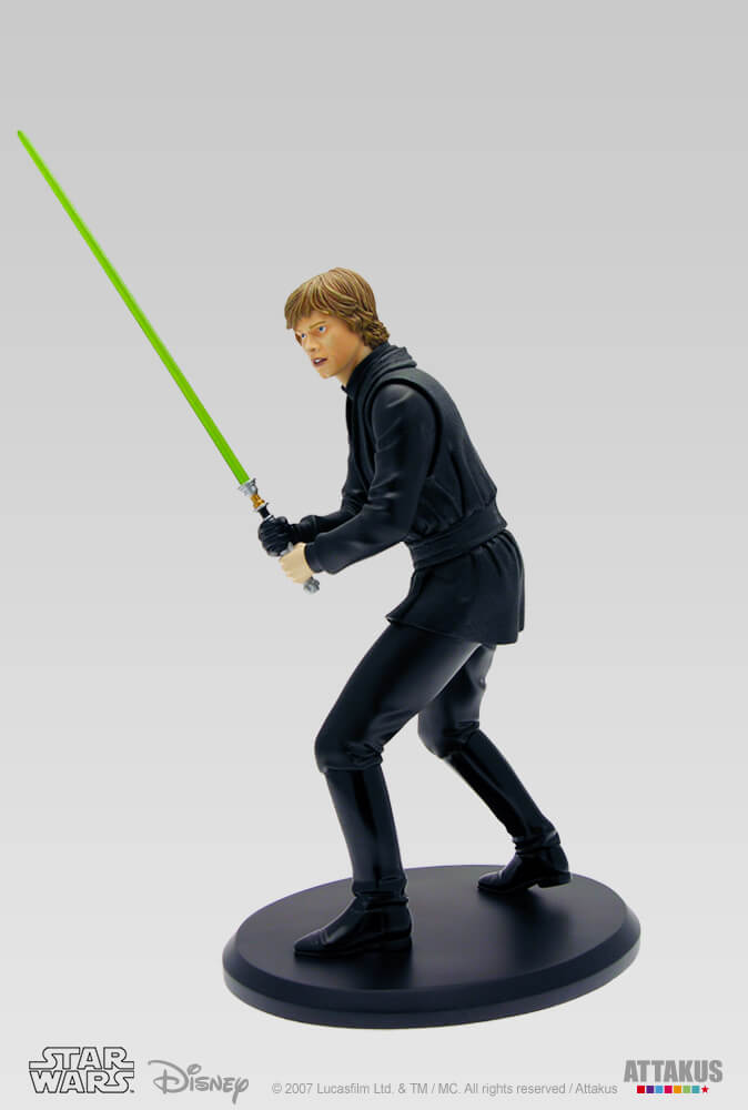 C139 Luke chevalier Jed combat avec laser vert statuettes et figurines de collection edition limitee star wars attakus 1