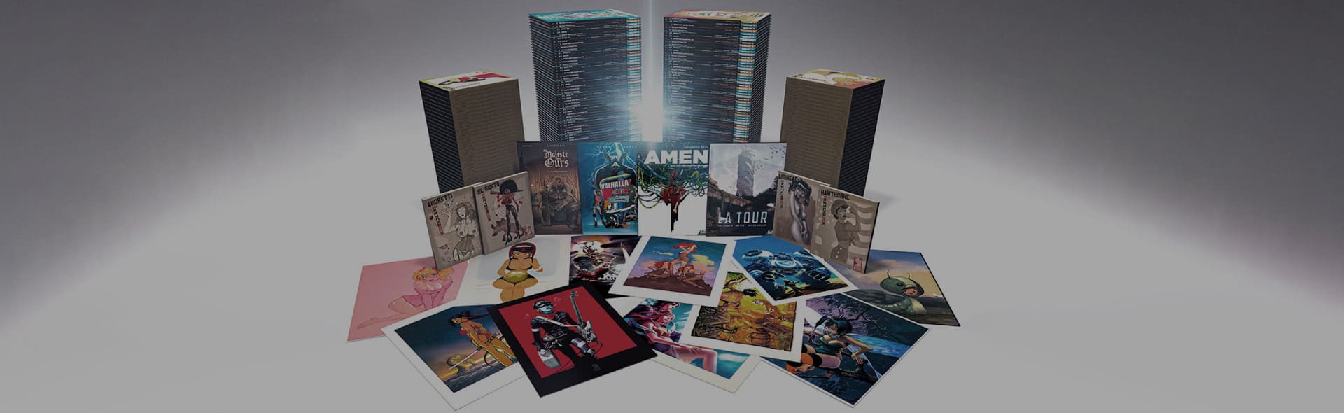 Bandeau attakus collection figurines statues art print bandeau livres 1