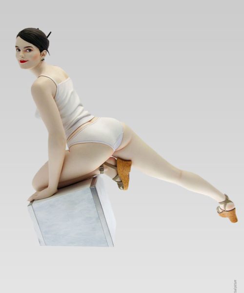 Octavie - Collection Pin-up - statuette en résine - peinture d’Hubert de Lartigue 3