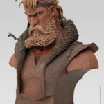 Bragon – Version monochrome - BD a Quête de l’oiseau du temps - Buste de collection en résine - Régis Loisel et Serge Le Tendre