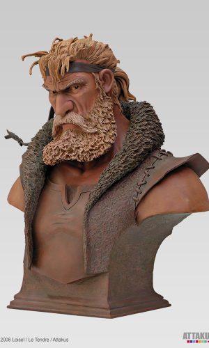 Bragon – Version monochrome - BD a Quête de l’oiseau du temps - Buste de collection en résine - Régis Loisel et Serge Le Tendre