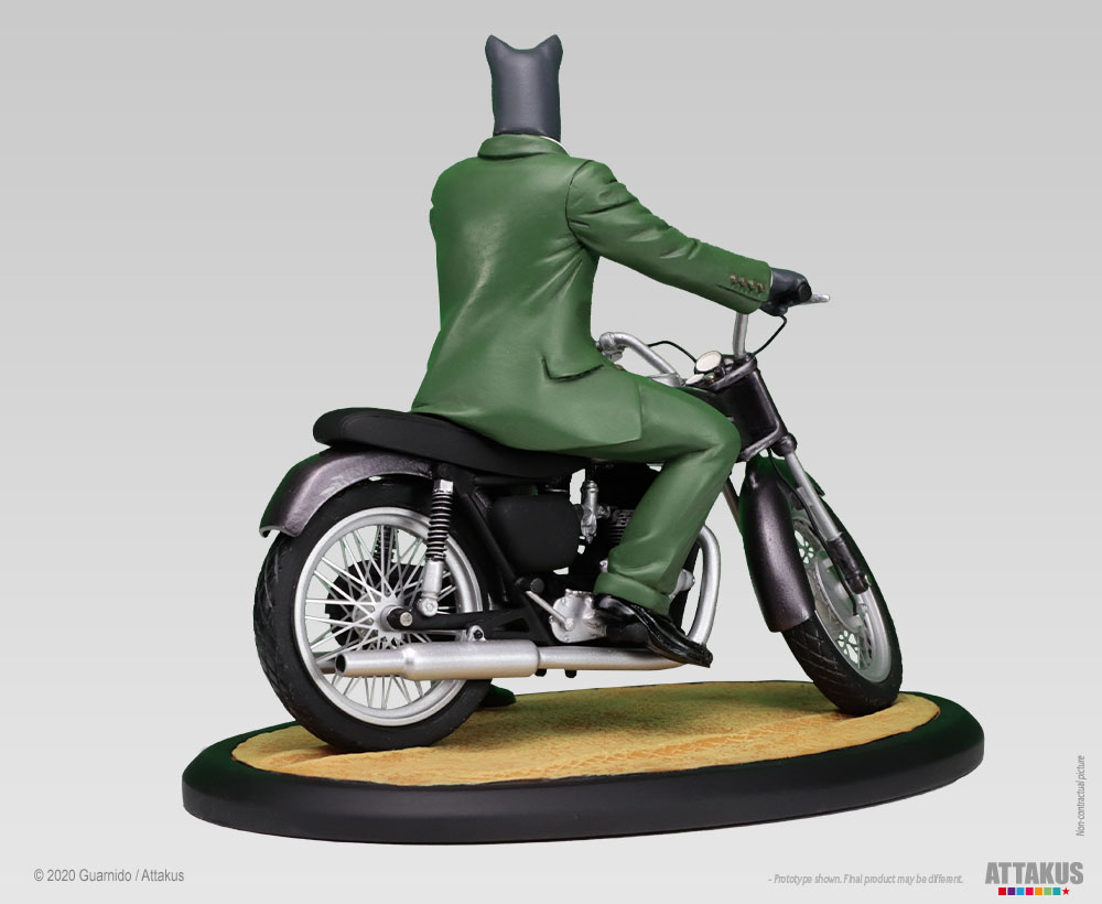 Blacksad sur sa moto Triumph - Collection Blacksad - Figurine résine porcelaine et métal 2
