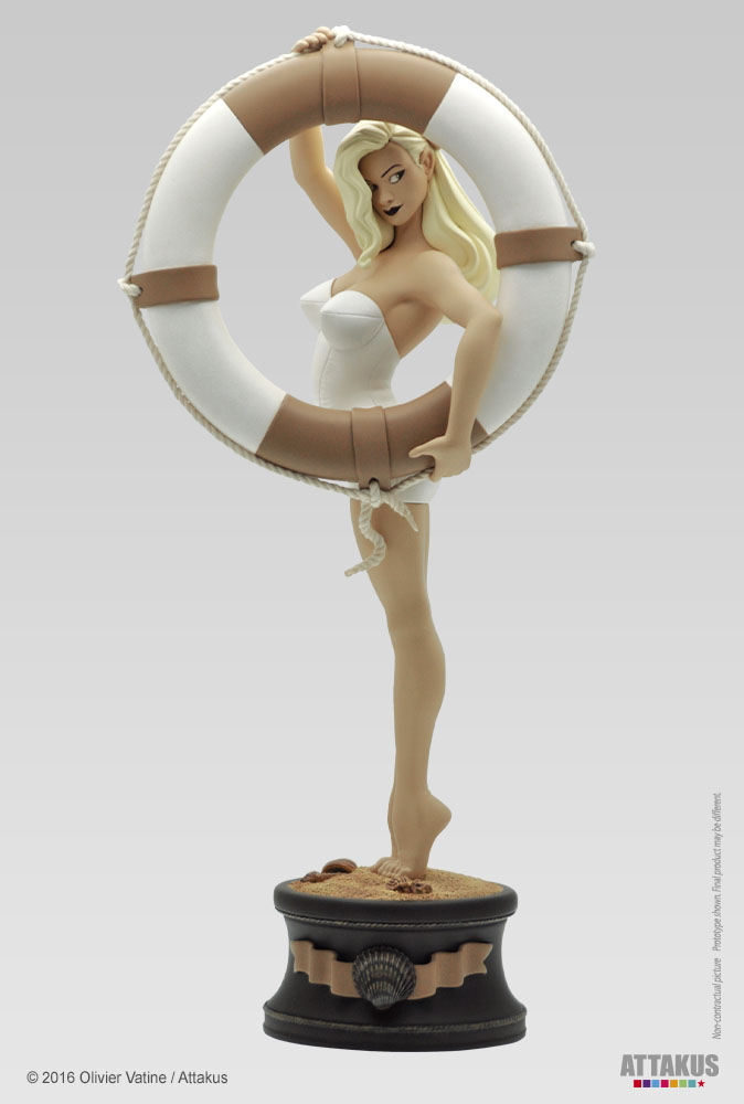 Vicki Riviera avec bouée - Collection Pin-up - statuette en résine - Olivier Vatine 9