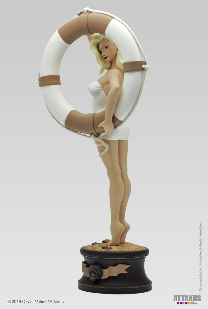 Vicki Riviera avec bouée - Collection Pin-up - statuette en résine - Olivier Vatine 8