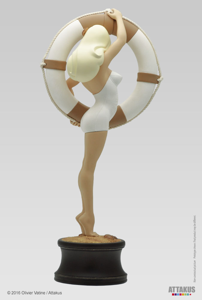 Vicki Riviera avec bouée - Collection Pin-up - statuette en résine - Olivier Vatine 4