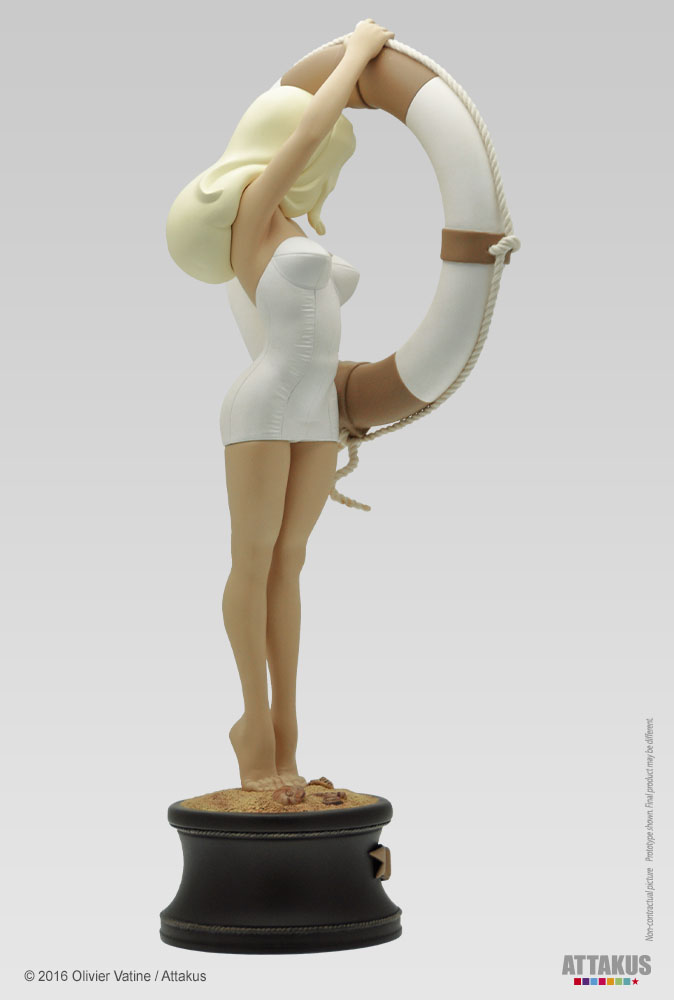 Vicki Riviera avec bouée - Collection Pin-up - statuette en résine - Olivier Vatine 3