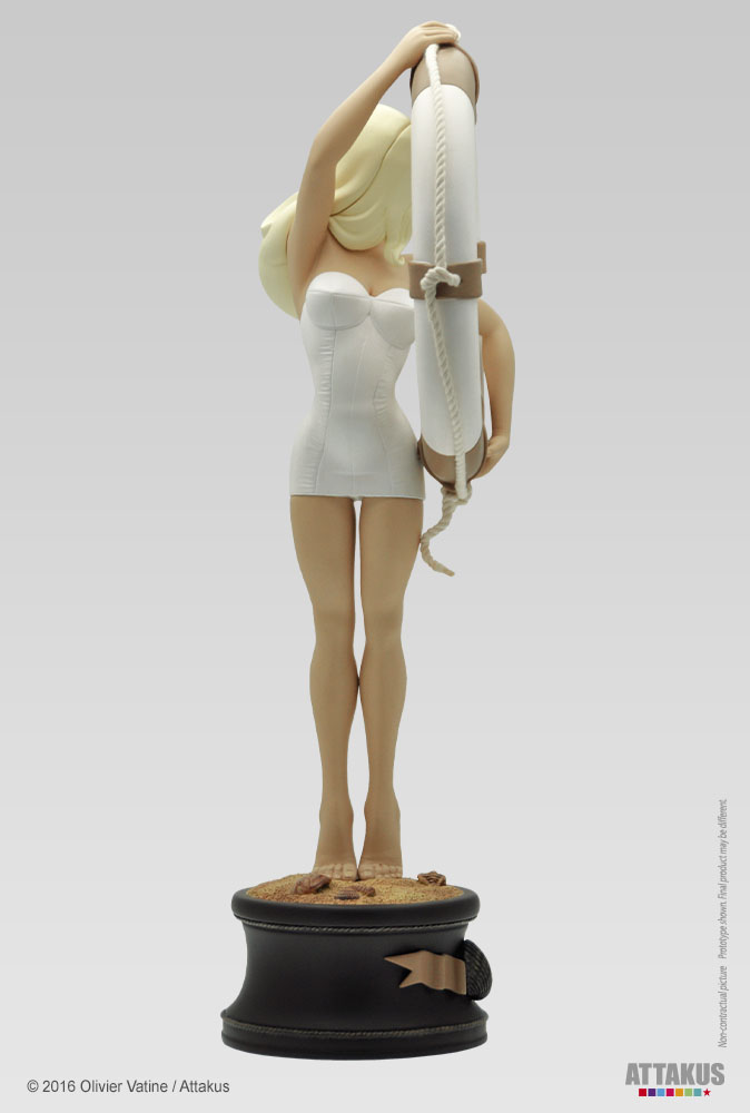 Vicki Riviera avec bouée - Collection Pin-up - statuette en résine - Olivier Vatine 2