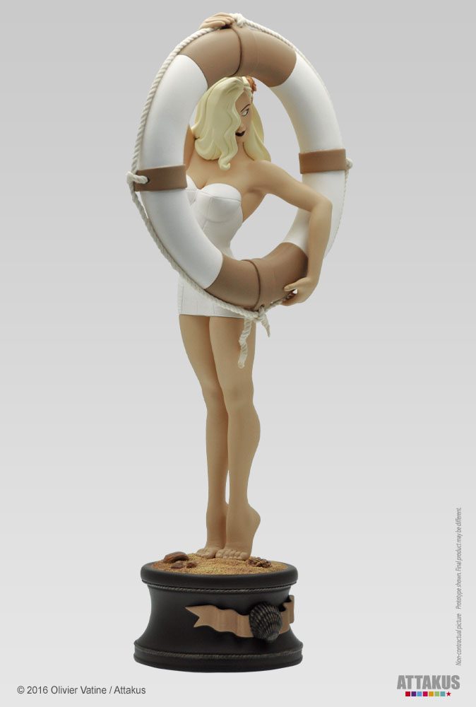 Vicki Riviera avec bouée - Collection Pin-up - statuette en résine - Olivier Vatine