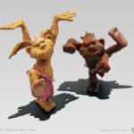 Gnondpom & Tyneth - série BD Trolls de Troy - Statuettes en résine