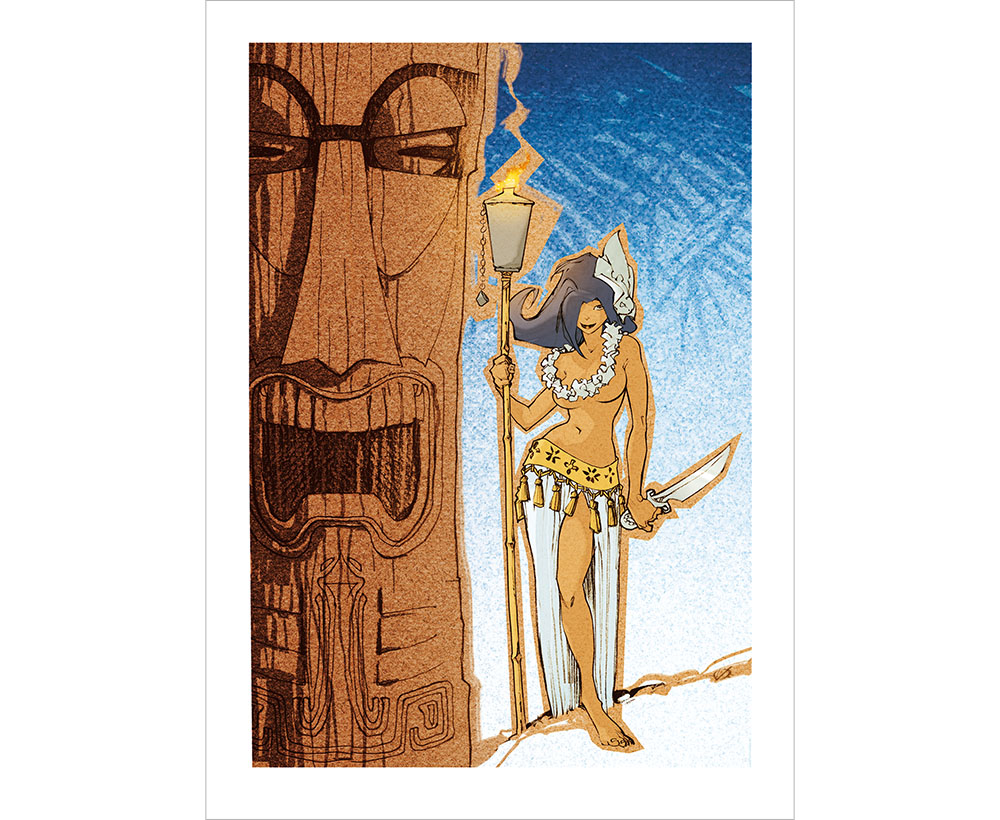 Affiche – Miss Tiki – artprint artbook dessins - Olivier Vatine - Impression offset