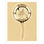 Affiche – Pin-up à la bouée – artprint artbook dessins - Olivier Vatine - Impression offset