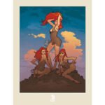 Affiche – Red Mountain – artprint artbook dessins - Didier Cassegrain - Impression offset