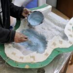 Application of the resin mold base of the troll tetram rough sculpture statuette of collection limited edition attakus collection