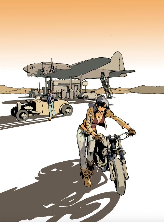streamliner billy joe lillie roadrunner attakus moto auteur bande dessinée Fane