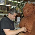 finishing of the tetram troll bust rough sculpture attakus collection
