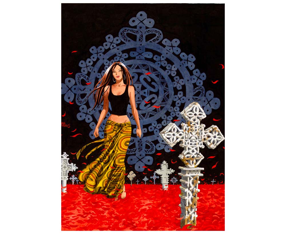 Affiche Djinn - La Perle noire - artprint - Galerie Champaka - Ana Miralles