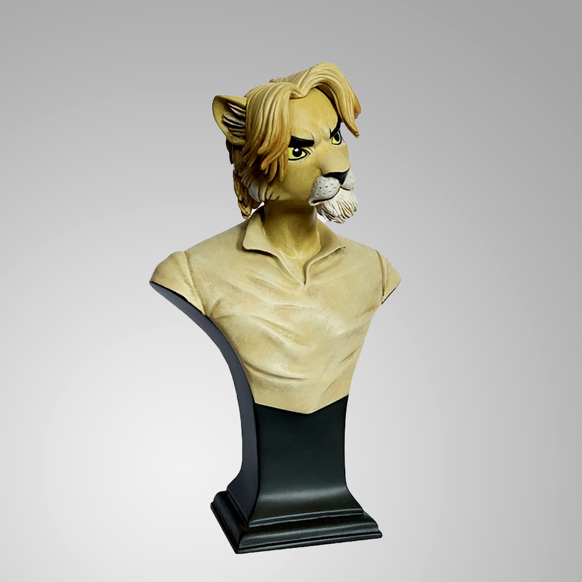 B430-Buste-Chad-lowell-lion-Blacksad-resine-Attakus-figurine-Collection-guarnido-Particularite-carre
