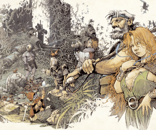 loisel affiche art print la quête de l'oiseau du temps granit attakus 50 100 couleur