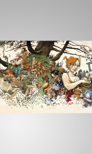 affiche loisel la quete de l'oiseau du temps time-bird quest granit attakus le tendreart print 100 50