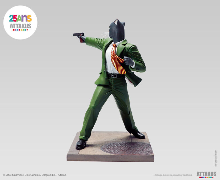 Statue Attakus John Blacksad "paré à Tirer" - 25cm, Résine, Neuve En Boîte