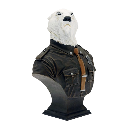 B408-Buste-Hans-Karup-ours-polaire-polar-bear-Blacksad-resine-Attakus-figurine-Collection-guarnido-Particularite-carre-good