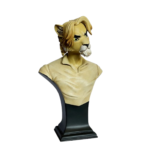 B430-Buste-Chad-lowell-lion-Blacksad-resine-Attakus-figurine-Collection-guarnido-Particularite-carre