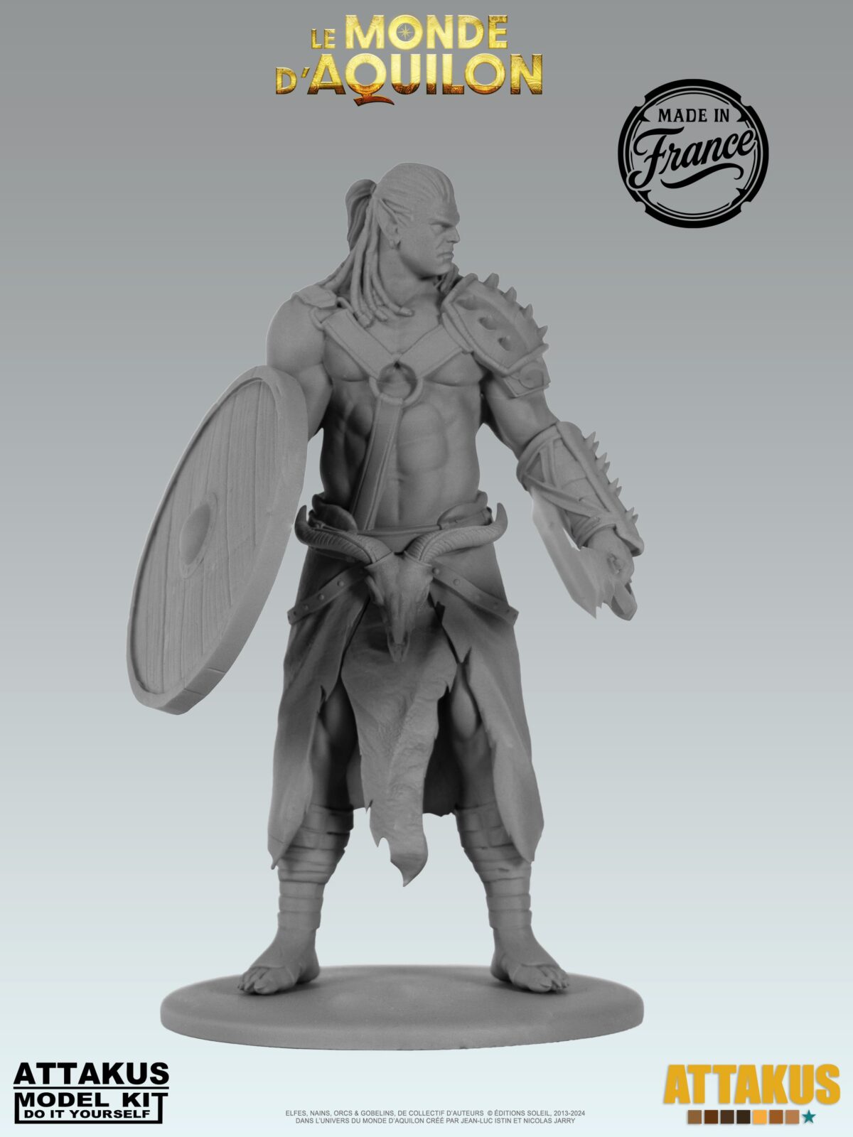  Turuk 'Bouclier' - Figurine à peindre (3 versions) - Elfes - Le Monde d'Aquilon