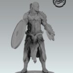  Turuk 'Bouclier' - Figurine à peindre (3 versions) - Elfes - Le Monde d'Aquilon