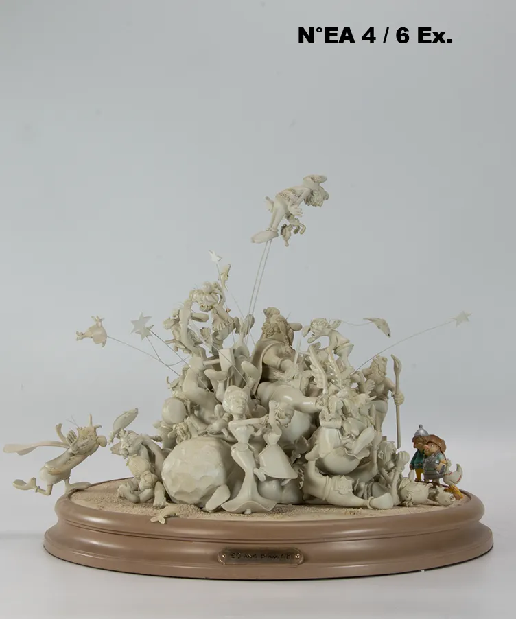 bagarre asterix-moochrome-figurine-attakus-EA4-01 Bagarre Astérix "50 ans d'amitié" Édition Collector Biscuit signée par Uderzo n°EA 4/6 – Image 1
