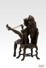 Félix Meynet – Sylvia et le fouet – Sculpture en bronzalite – Édition exceptionnelle limitée à 3 ex – 2002 – Image 5