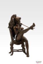 Félix Meynet – Sylvia et le fouet – Sculpture en bronzalite – Édition exceptionnelle limitée à 3 ex – 2002 – Image 4