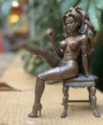 Félix Meynet – Sylvia et le fouet – Sculpture en bronzalite – Édition exceptionnelle limitée à 3 ex – 2002 – Image 7