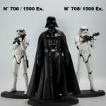 Dark Vador n°HC14/30 (série 1)  et 2 Stormtroopers n° 706/1500 & 708/1500