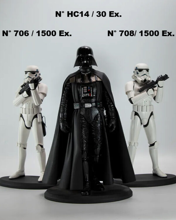 Dark Vador n°HC14/30 (série 1)  et 2 Stormtroopers n° 706/1500 & 708/1500
