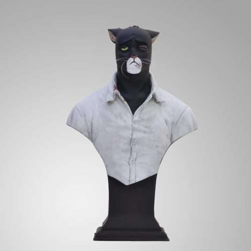 B426-Buste-John-3-cat-chat-detective-Blacksad-resine-Attakus-figurine-Collection-guarnido-Particularite-carre